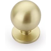 Asidrama 10 Pack 1 Inch Brushed Brass Kitchen Cabinet Knobs, Cabinet Knobs Kitchen Cabinet Hardware for Cupboard Drawer Knobs Dresser Knobs