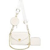 JEEHAN Quilted Crossbody Bags for women Designer Shoulder Handbags Small Purse