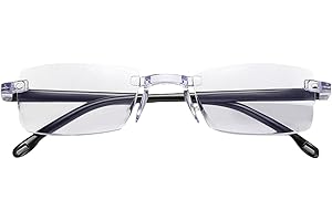 Generic Christmas Frameless High Definition Blue Light Reading Glasses Fashionable Lightweight Eyewear For Middle And Senior