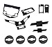 Front & Rear + Wheel Center Hub Caps + Key Carbon Fiber Audio Panel Mask Center Emblem Sticker for Chevrolet Chevy Cruze 2010 2012