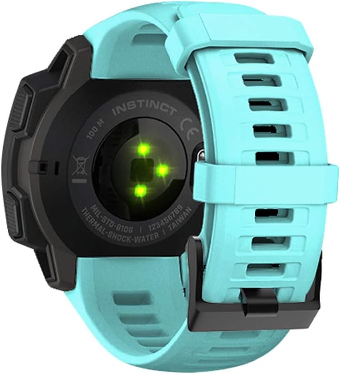 WIIKAI Replacement Strap Compatible with Garmin Instinct 22 mm Adjustable Replacement Band for Garmin Instinct 22 mm Watch Strap (Duck Green)