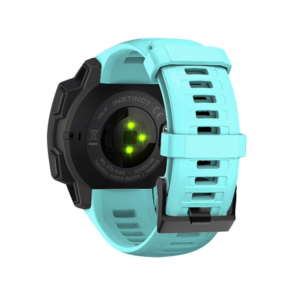 WIIKAI Replacement Strap Compatible with Garmin Instinct 22 mm Adjustable Replacement Band for Garmin Instinct 22 mm Watch Strap (Duck Green)