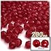The Crafts Outlet 200pc Faceted Plastic Transparent Beads Round 8mm Raspberry Red Beads