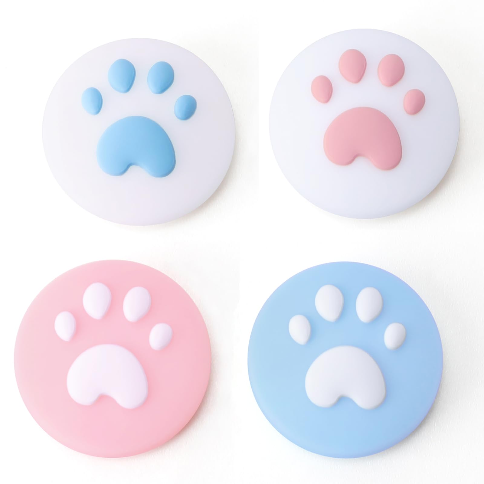 LightPro Switch 2 Thumb Grips for Nintendo 2, Cute Joystick Caps Compatible with Nintendo Switch 2/Pro Controller/PSP/Xbox/Steam Deck, Joycon Skin Anti-Slip Silicone Analog Stick Covers (Pink/Blue)