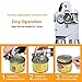 Aboonlys Professional Manual Can Opener, Heavy Duty Stainless Steel Blades, Smooth Edge, Easy Turn Knob & Ergonomic Anti-slip Handles, Versatile & Portable