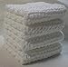 Handmade Crochet Cotton Washcloths Dishcloths (Set of 4) White
