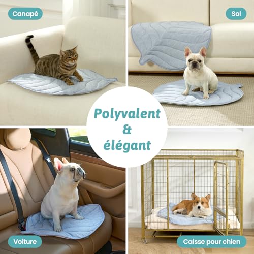 COZY KISS Cooling Pad for Dogs Cats 86 x 99 cm, Q-Max>0.4 Sheet Cooling Mat, Self-Cooling Basket, Waterproof, Non-Slip, Washable for Sofa Bed, Floor Car, Blue