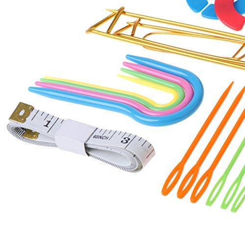Ladaidra Knitting Roll String Yarn Fiber Wool Thread Ball Winder Holder Crochet Hooks Kit