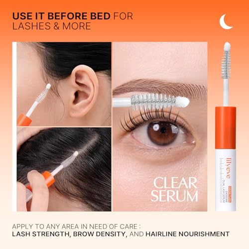 lilyeve GROWTURN Eyelash Growth Serum, Korean Lash Enhancing Serum for Longer Natural Lashes, 2-in-1 Dual Lash Serum for Day & Night Care, Prostaglandin Free with Biotin & Exosome, 0.27 fl. oz.