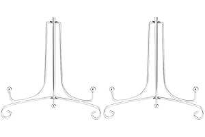 (2 pack)5"Iron Display Stand, Sliver Small Iron Easel Plate Display Photo Holder Stand, Displays card,cookie, Decorative Plat