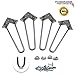 16 Inch Hairpin Legs 1/2 Inch Thick Heave Duty - RAW Steel - Leg Protectors, Screws - Set of 4 - Metal Legs - Coffee Table Legs – Desk Legs - Furniture Legs - Mid Century Modern by Homeland Hardware