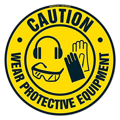 Wear Protective Equipment 3 Non-Slip Floor Marker | 16" Circle Floor Marker Vin…