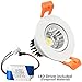 LightingWill 2inch LED Dimmable Downlight, 3W COB Recessed Ceiling Light, Daylight White 5500K-6000K, CRI80, 25W 220LM Halogen Bulbs Equivalent, White (10 Pack)