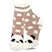 TeeHee Fashionable Cozy Fuzzy Slipper Crew Socks for Women 5-Pack (Animal)