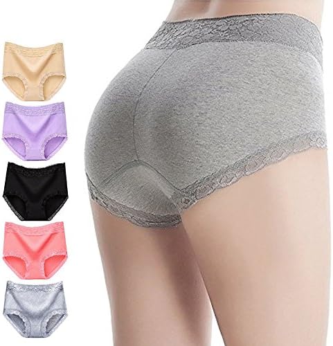 Timpom Women's Cotton Soft Girls Underwear Panties Stretch Breathable Waist Comfort Underwear Hipster Briefs 5 Pack