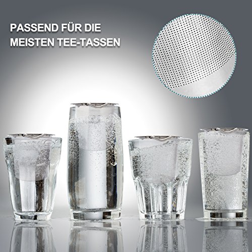 DINGHENG Teesieb Teefilter und Deckel/Abtropfschale,Rostfreies 304 Edelstahl Tee-Sieb für losen Tee,Premium Sieb,Faltbare – Bild 3