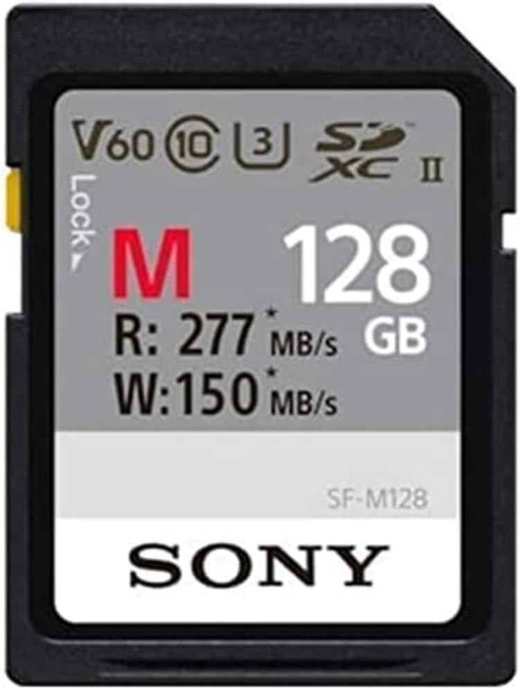 Sony 128GB SDXC Card Class 10 UHS-II U3 Professional SFG1M 277MB/s Read