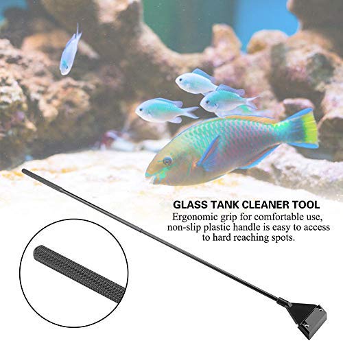 Aquarium Algae Scraper Cleaner Brush Razor Adjustable Handle Length