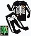 Boys Halloween Pajamas Skeleton-Glow-in-the-dark Toddler Pjs Kids Clothes Shirts