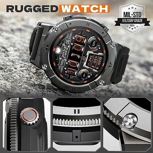 Military Smart Watch for Men Call Receive Dial, HD