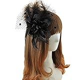 Aniwon Feather Hair Clip Fascinator Wedding Headwear Bridal Headpiece for Women