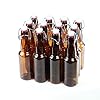 Bierflessen met beugelsluiting, bruin glas, 12 stuks