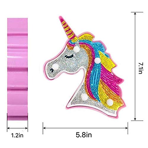 Diamond Painting Unicorn with LED Lights DIY Special Shaped Full Drill Crystal Diamond Drawing Bedside Lamp for Home Decoration or Christmas Gifts-6x6inch (Unicorn A)