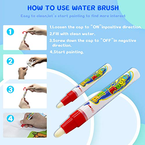 weird tails Water Doodle Mat for Kids - Animal Aqua Magic Drawing Toys - Coloring Painting Educational Writing Mats The Best Gift for Boys and Girls Age 2 3 4 5 6