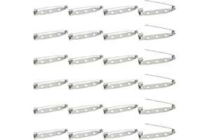 Yosawa 100 Pcs Brooch Pins, Backs Safety Clasp, Locking Pins for DIY Crafts Name Tags Jewelry Making (38mm)