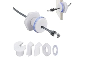 Lephchiryn RV Cable Passthrough for Starlink mini, RV Cable Grommet Compatible with Starlink, Ethernet, Coax, Water-Resistant and Anti-Drop RV Cable Routing (35mm/2pcs, White)