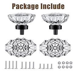 SHINY HANDLES Glass Crystal knobs for Dresser