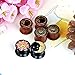 6pcs 9/16 in Sun Moon Organic Wood & Acrylic Screw Ear Tunnels Plugs Expander Set
