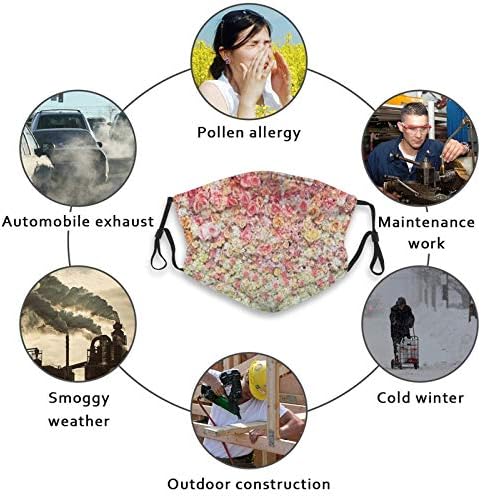 Reusable face cover with a stylish day-day design, suitable for protection against dust and pollen. Priced at $14.99 as of August 9, 2023.