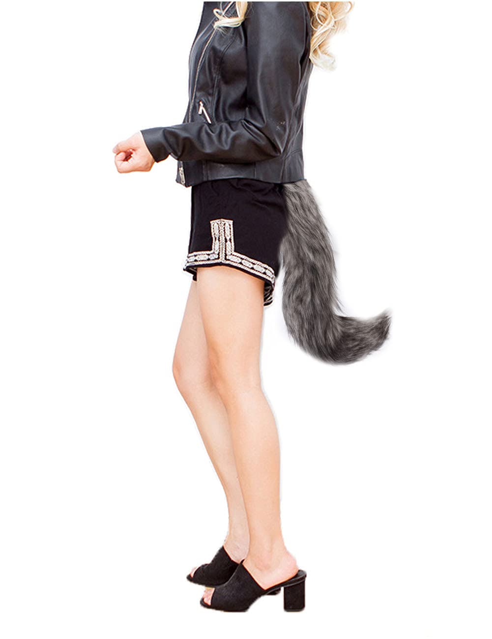 DRESHOW Fox Fur Tail Cosplay Costume Party Super Huge Fluffy Tail for Women — image 1