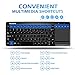 VicTsing Ultra-Slim Mini Wireless Touchpad Keyboard, All-in-One Wireless Keyboard with Built-in Multi-Touch Trackpad for Smart TV HTPC PC Tablet Google Laptop Windows Android - Black