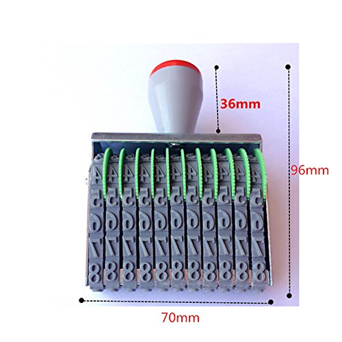 Rubber Band Wheel Office Supermarket 11 Digit Number Date Printing Stamp Printer Numbering Stamp