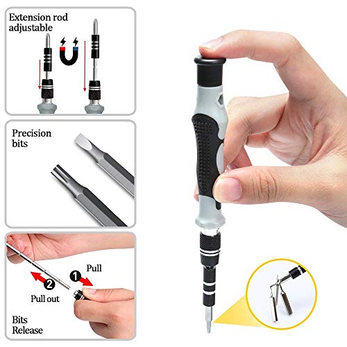 Precision Screwdriver Set, E.Durable 115 in 1 Magnetic Screwdriver Bit Set with Case Professional Screwdriver Repair Tool Kit for iPhone Xs/XS Max/XR/X/8/7/6/Plus,Cellphone/Computer/Tablet/PC