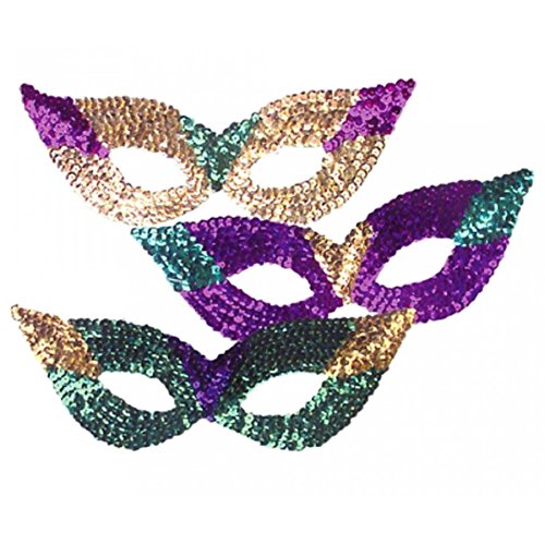 Mardi Gras Sequin Harlequin Masks