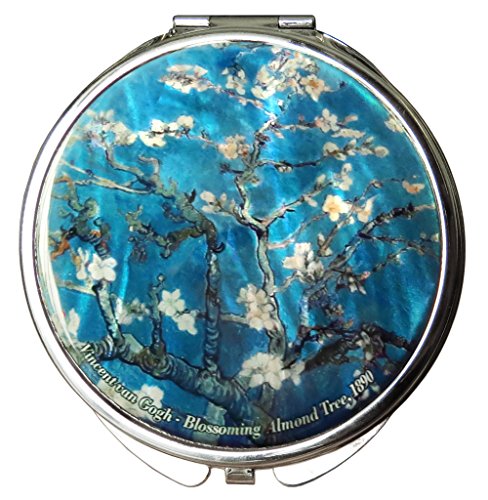Vincent-Van-Gogh-Almond-Blossom-Compact-Makeup-Mirror-Mother-of-Pearl-Metal-Folding-Magnify