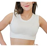 Layering Crop Tank Top for Women & Teens, Crew Neck Undershirt by HALFTEE – Soft, Breathable, Modest Half Shirt