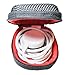 Qladcase for AirPods Hard Carrying Case, Compact Earbuds Holder MP3 Bluetooth iPod Earphones Earbuds Apple Headphones, Zipper Enclosure Perfect for Accessories (Black/Red NO Internal NET)