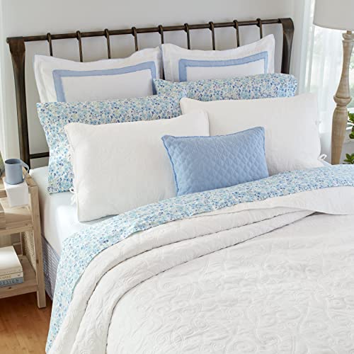 Laura Ashley Felicity Collection Quilt Set100 Cotton, Reversible, All