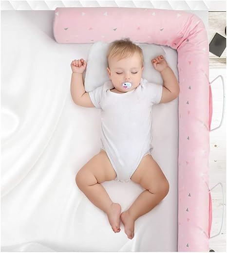 Amazon Co Jp Liqicai ベッドレール 赤ちゃん用ベッドバンパー 幼児 ベッドバリア 子供の安全を守ります ベッドサイドクッション 2色 Color Pink Size 0cm ホーム キッチン