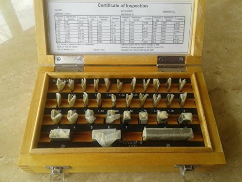 32 PCS/SET METRIC GAGE BLOCK SET, DIN861 GRADE 0, W. CERTS. #702F-32-0-new