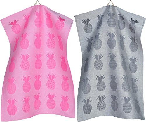 Sander 2-Pack Tea Towels Jacquard Pink/Grey Size 50x70 cm