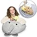 Jumbo Storage Bean Bag - Cover only - “Soft ’n Snuggly” Comfy Fabric Kids Love - Elephant - Store Stuffies, Extra Blankets & Pillows Too