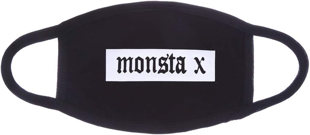 Linda Wellszhangjianbin Functional KPOP Monsta X Concert Same Style Mask Anti-Dust Unisex Cotton Fans Hot Gift(None Little chart Monsta X)