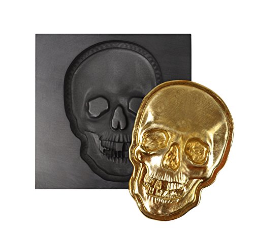 Large - Skull 3D Graphite Ingot Mold for Precious Metal Casting Gold Silver Copper Melting