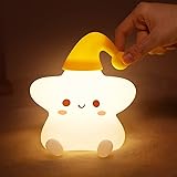 Night Light for Kids, Baby Night Light Lamp Kids Night Lights for Kids Room Star Girls Night Light, Silicone Nursery Squishy 