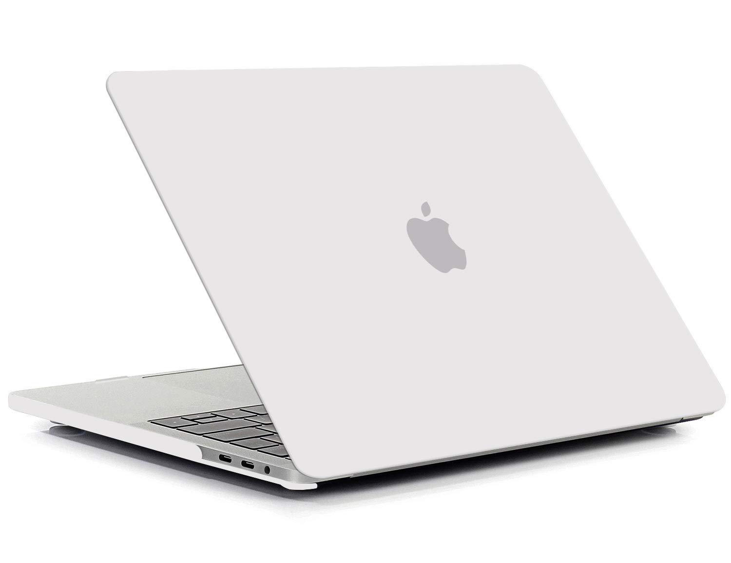 TECOOL Case Compatible with MacBook Pro 15 Inch 2019 2018 2017 2016 with Touch Bar A1990 A1707, Ultra Thin Protective Hard Shell Case, Semi-Transparent Frost White